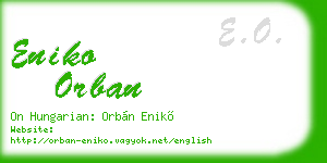 eniko orban business card
