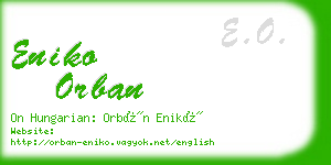 eniko orban business card